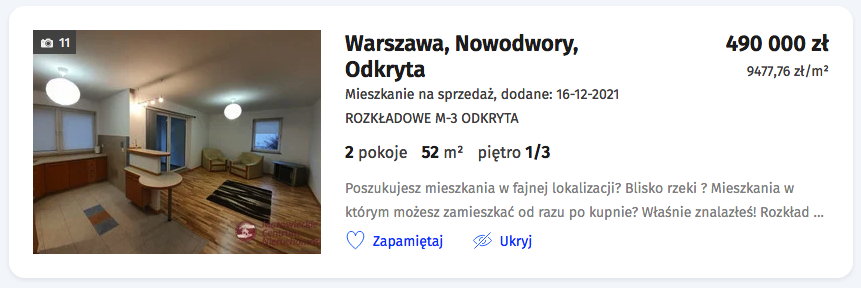 Ogłoszenie z serwisu Morizon