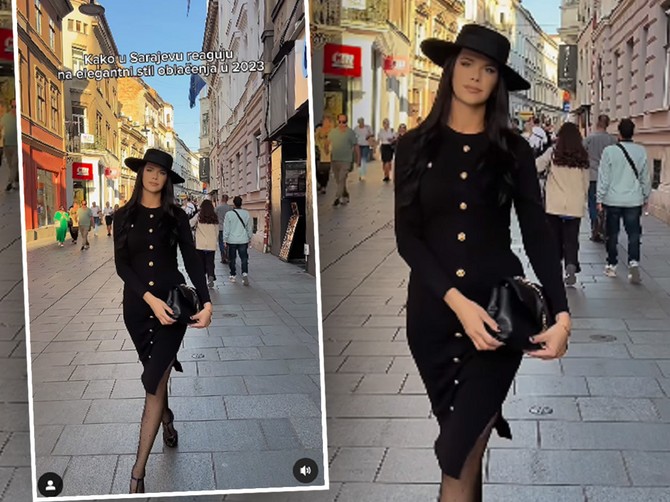 Prošetala Sarajevom usred bela dana u modnom glamuru i prikazala reakcije ljudi