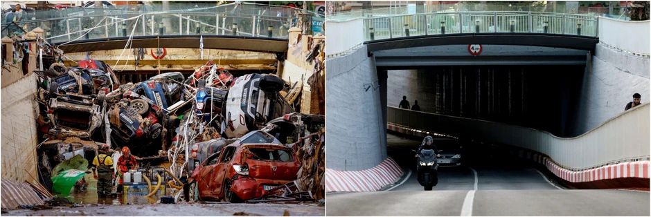 Valensija pre godinu dana i danas | Foto: REUTERS/Susana Vera/Eva Manez