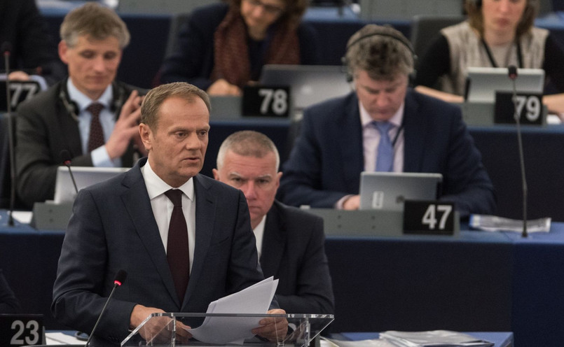 Donald Tusk w Parlamencie Europejskim