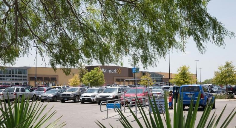 Migrants were discovered in a truck parked in this Walmart parking lot in San Antonio, a city that is a two-hour drive from the US-Mexico border