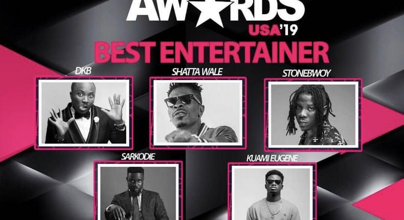 Pulse.com.gh, Shatta Wale, Sarkodie, others nominated for 2019 Ghana Entertainment Awards USA