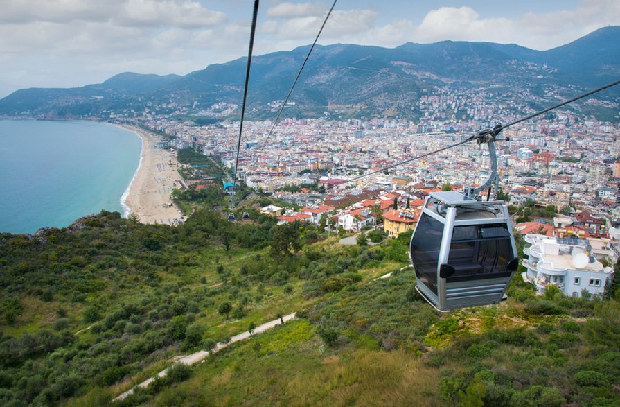 Kolejka linowa, Alanya, Turcja