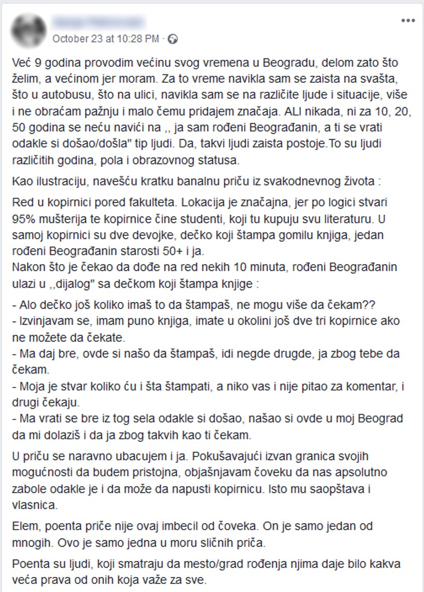 Studentkinja je olakšala dušu na Fejsbuku