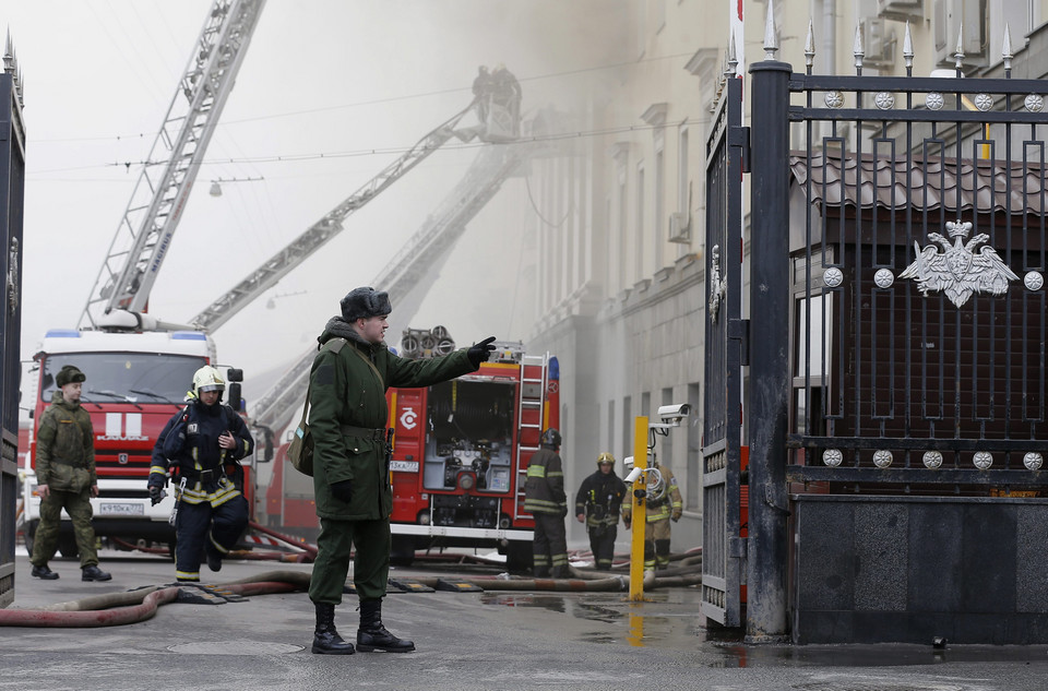 RUSSIA FIRE (Fire at the one of Russian Defence Ministry's building in Moscow)