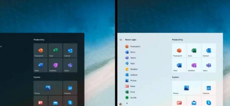 Windows 10 - pokazano nowe menu Start. Będą też zmiany w funkcjach ALT + TAB