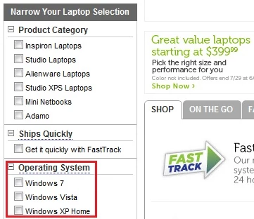 Dell oferuje na własnej stronie wyłącznie komputery z jedynym "słusznym" (?) systemem, czyli Windows.