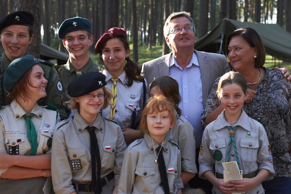 Prezydent spotkał się z harcerzami