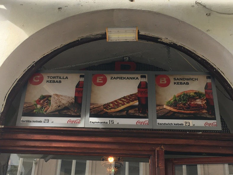 Cenniki kebabów w okolicy krakowskiego rynku