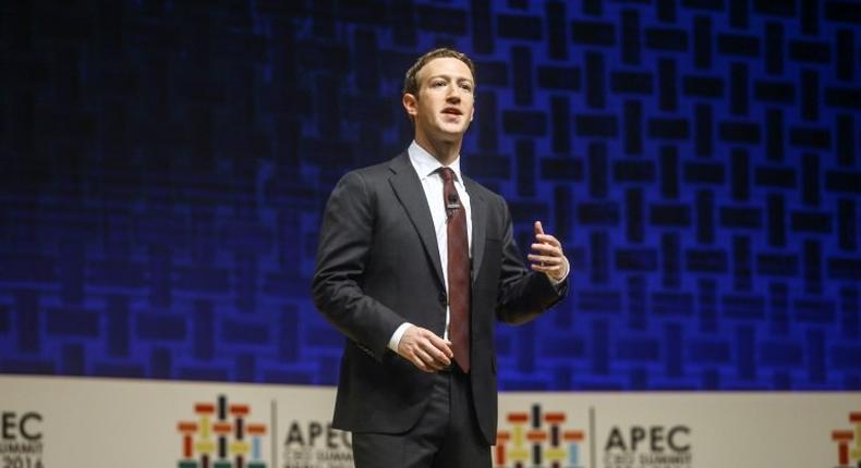 Facebook CEO and chairman Mark Zuckerberg speaking during a session of the APEC CEO Summit, part of the broader Asia-Pacific Economic Cooperation (APEC) Summit in Lima