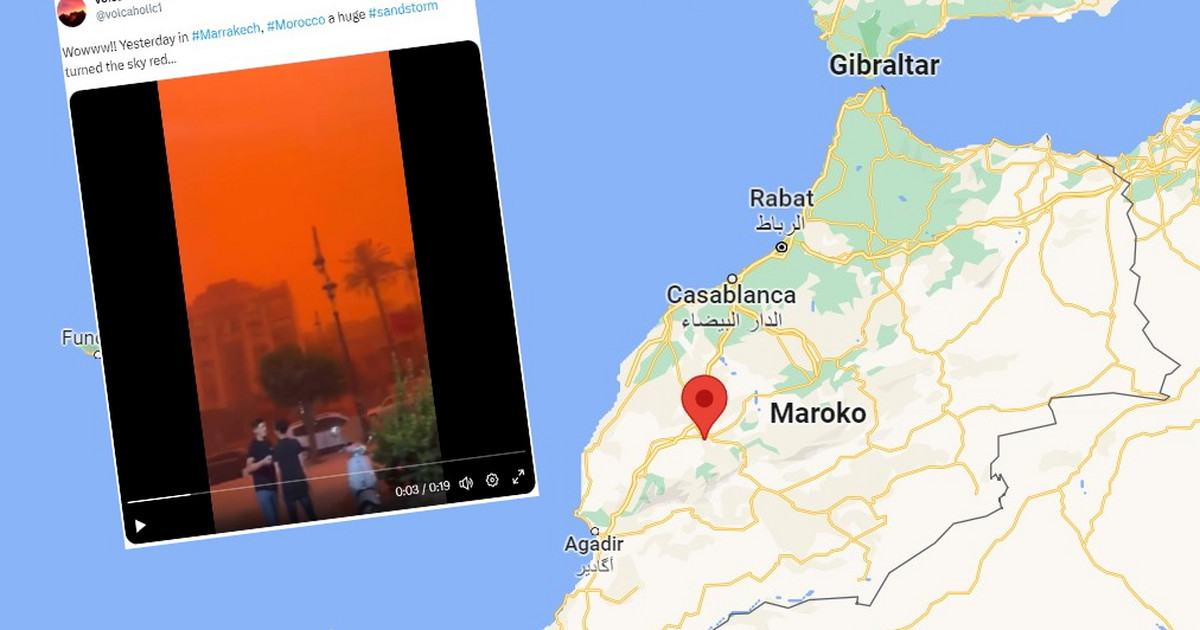 Record temperature in Morocco.  The sky turned orange [WIDEO]