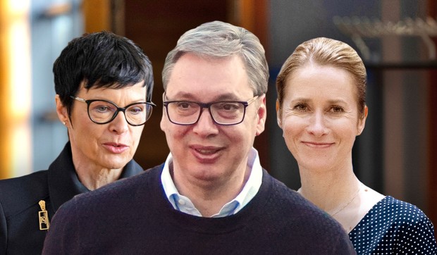 Kaja Kalas, Aleksandar Vučić i Marta Kos