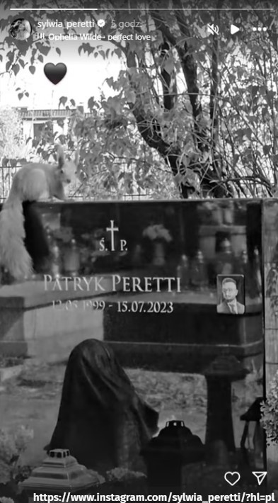 Na swoim profilu na Instagramie Sylwia Peretti opublikowała czarno-białe nagranie z cmentarza