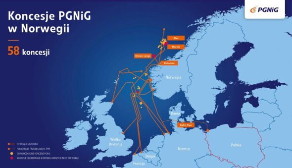 Koncesje PGNiG w Norwegii. Grafika: PGNiG