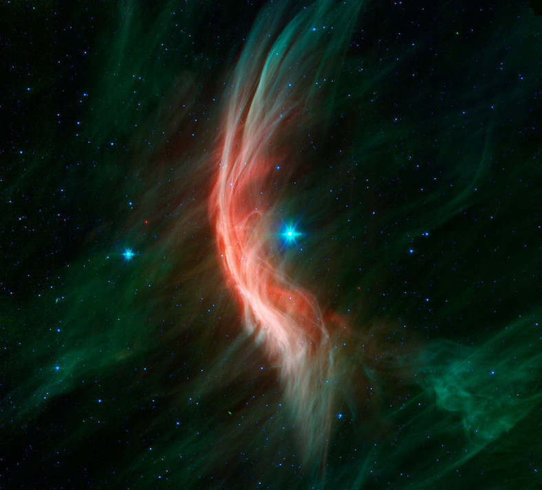 Fala uderzeniowa wywołana przez gwiazdę Zeta Ophiuchi