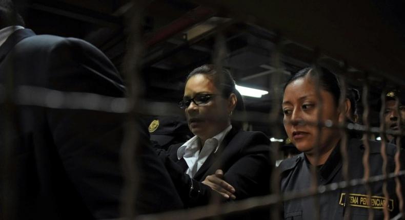 Guatemalan former vice-president Roxana Baldetti (L) was indicted in US federal court in Washington on drug trafficking charges