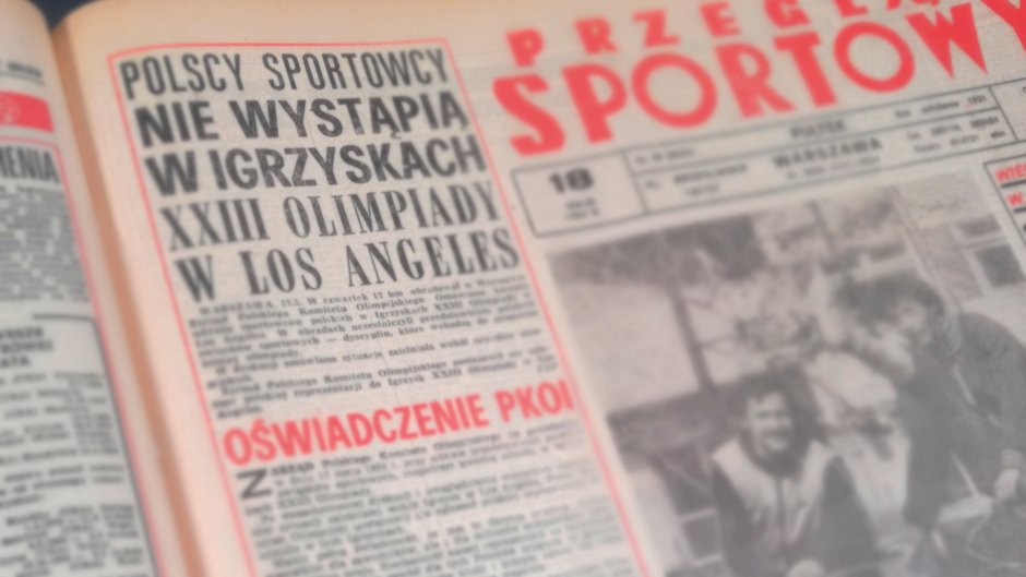 Okładka „Przeglądu Sportowego” z 18 maja 1984 r.