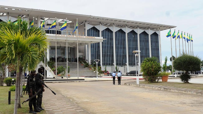 Gabon parliament building in Libreville.