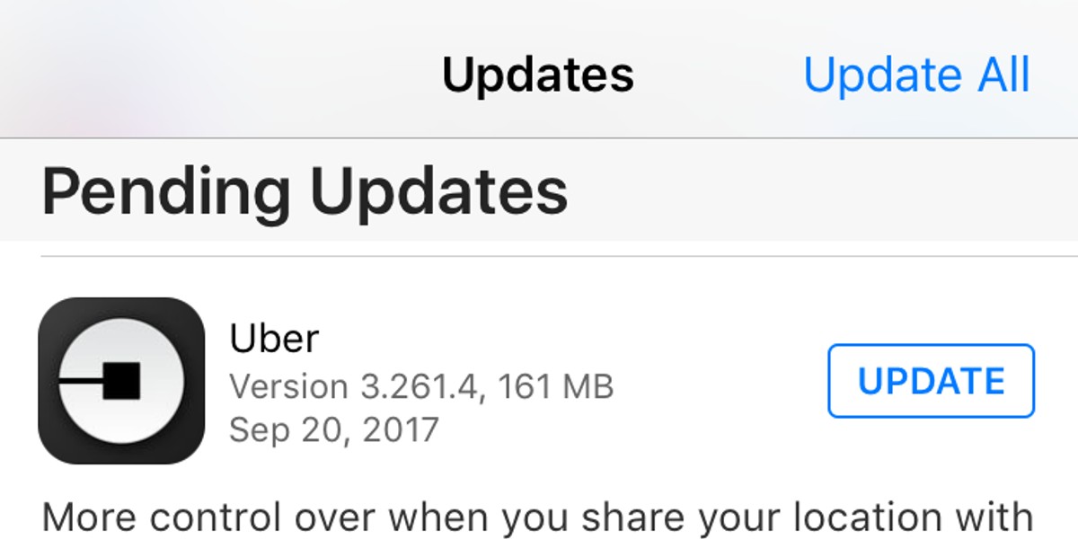 Uber users on iPhones can now block the app from always tracking their location, thanks to Apple's new iOS update