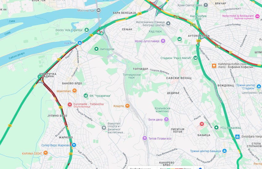 Gužva na Čukaričkoj padini