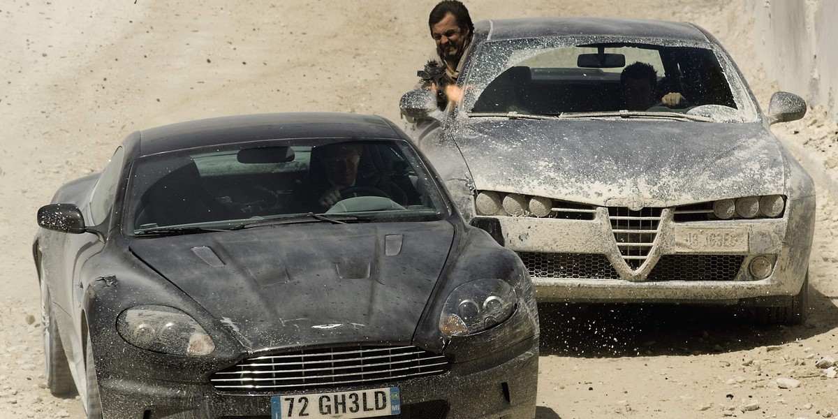 Samochód Aston Martin DBS z filmu o Jamesie Bondzie Quantum of Solace