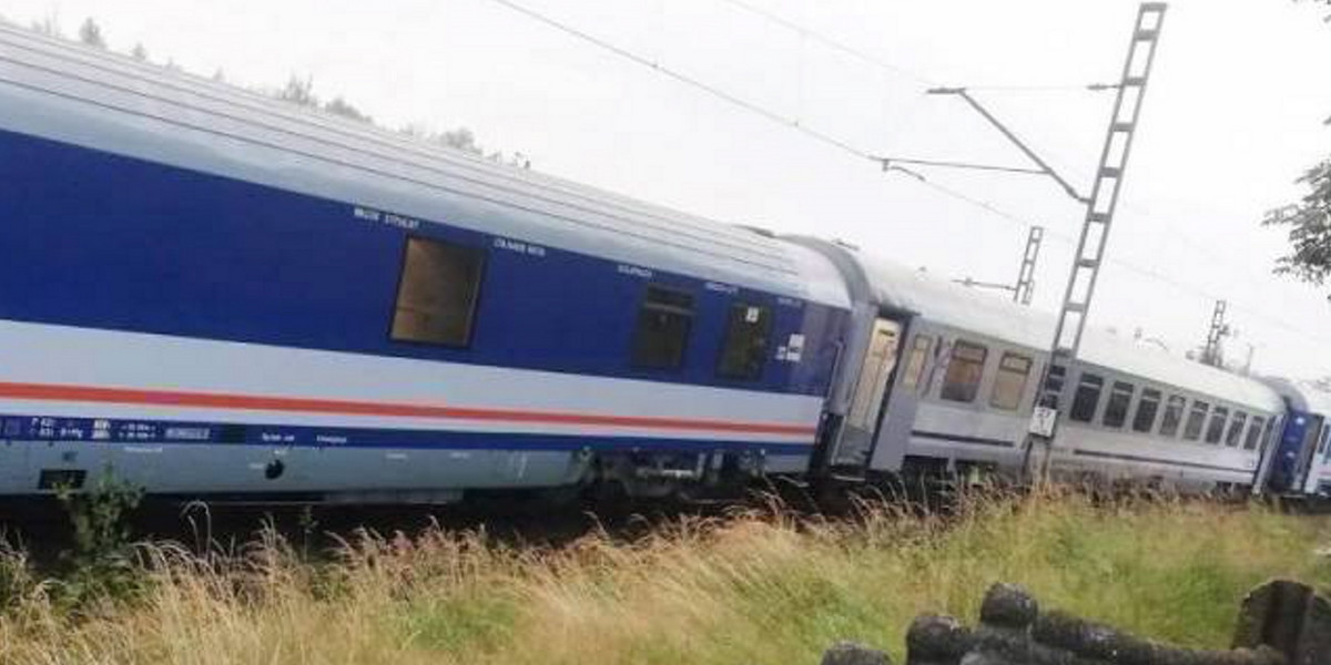 Śląskie. Koszmar na torach. Wykoleiły się dwa wagony pociągu Intercity. 