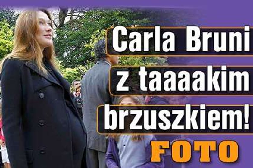 Carla Bruni z taaaakim brzuszkiem! FOTO