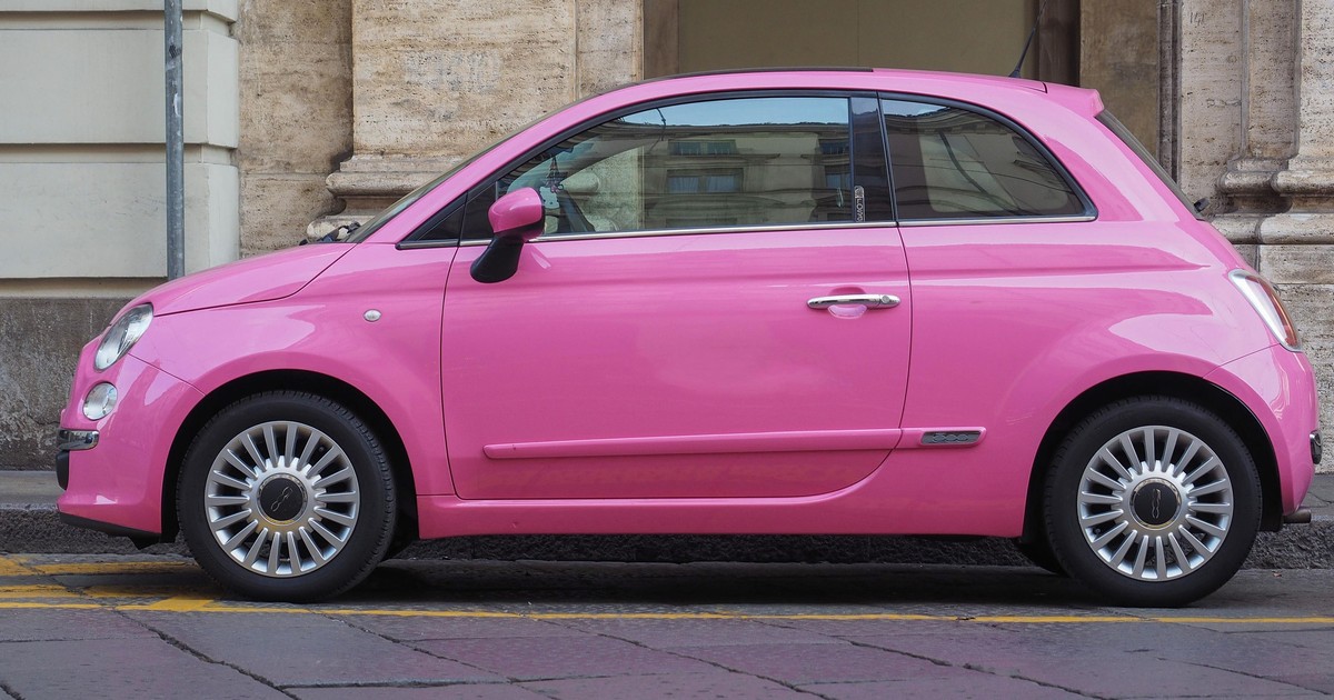 Różowe auto i niecodzienny pasażer. Policjanci nie kryli zaskoczenia