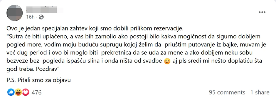 Specijalni zahtev mladića