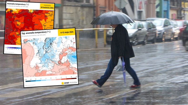 Na trwałe ciepło nadal nie ma szans. Widać następne strzały zimna (mapy: meteologix.com/charts.ecmwf.int)