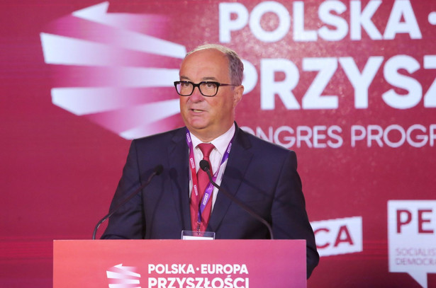 Wicemarszałek Sejmu Włodzimierz Czarzasty podczas Warmińsko-Mazurskiego Kongresu Lewicy w Olsztynie