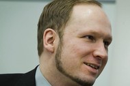 Anders Breivik proces twarz