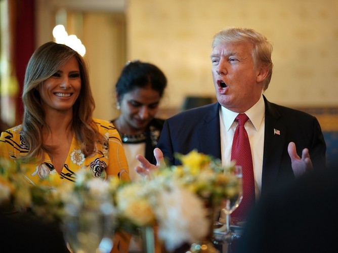 Melania i Donald Trumpowie