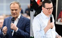 Tusk do Morawieckiego: Mateusz, ty masz promować swojego obecnego szefa, nie poprzedniego