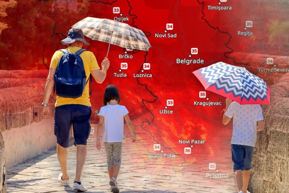 (MAPE) SPREMITE SE ZA 45 STEPENI! Srbija u srcu toplotne kupole, pred nama je NIKAD VRELIJI JUL! Prvo kratki predah, ali sa olujama, a onda nešto do sad neviđeno
