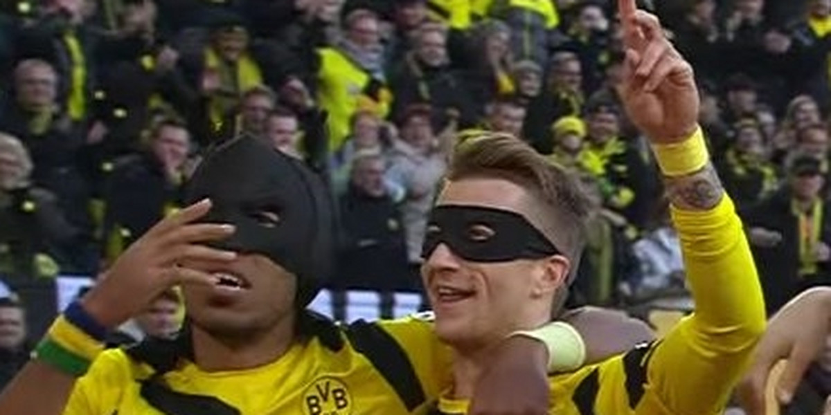 Aubameyang i Reus, jak Batman i Robin! Genialna cieszynka BVB. Wideo