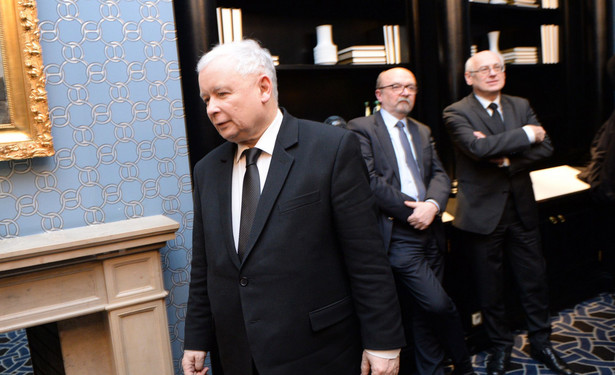 Jarosław Kaczyński i europosłowie PiS