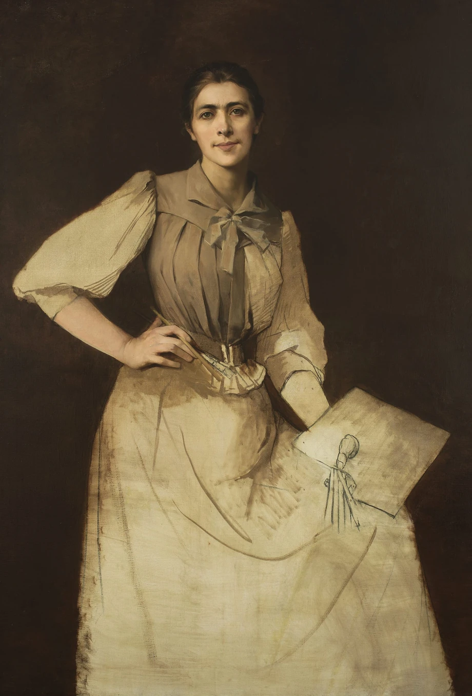 Autoportret niedokończony, 1892, olej, płótno, Muzeum Narodowe w Warszawie