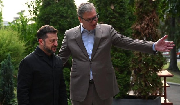 Vladimir Zelenski i Aleksandar Vučić na svečanoj večeri u Beogradu | Foto: FoNet/Instagram predsednika Srbije