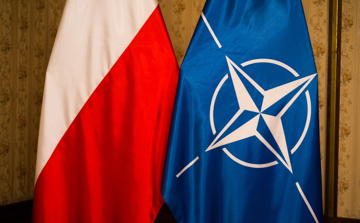 Flaga Polski i NATO