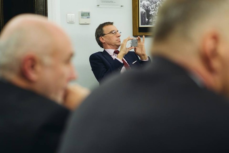 Andrzej Skworz na spotkaniu z marszałkiem Senatu Stanisławem Karczewskim