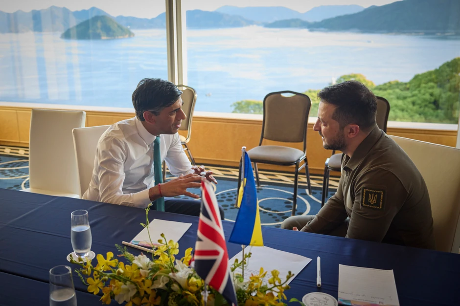 Riši Sunak i Volodimir Zelenski tokom samita G7 u Hirošimi