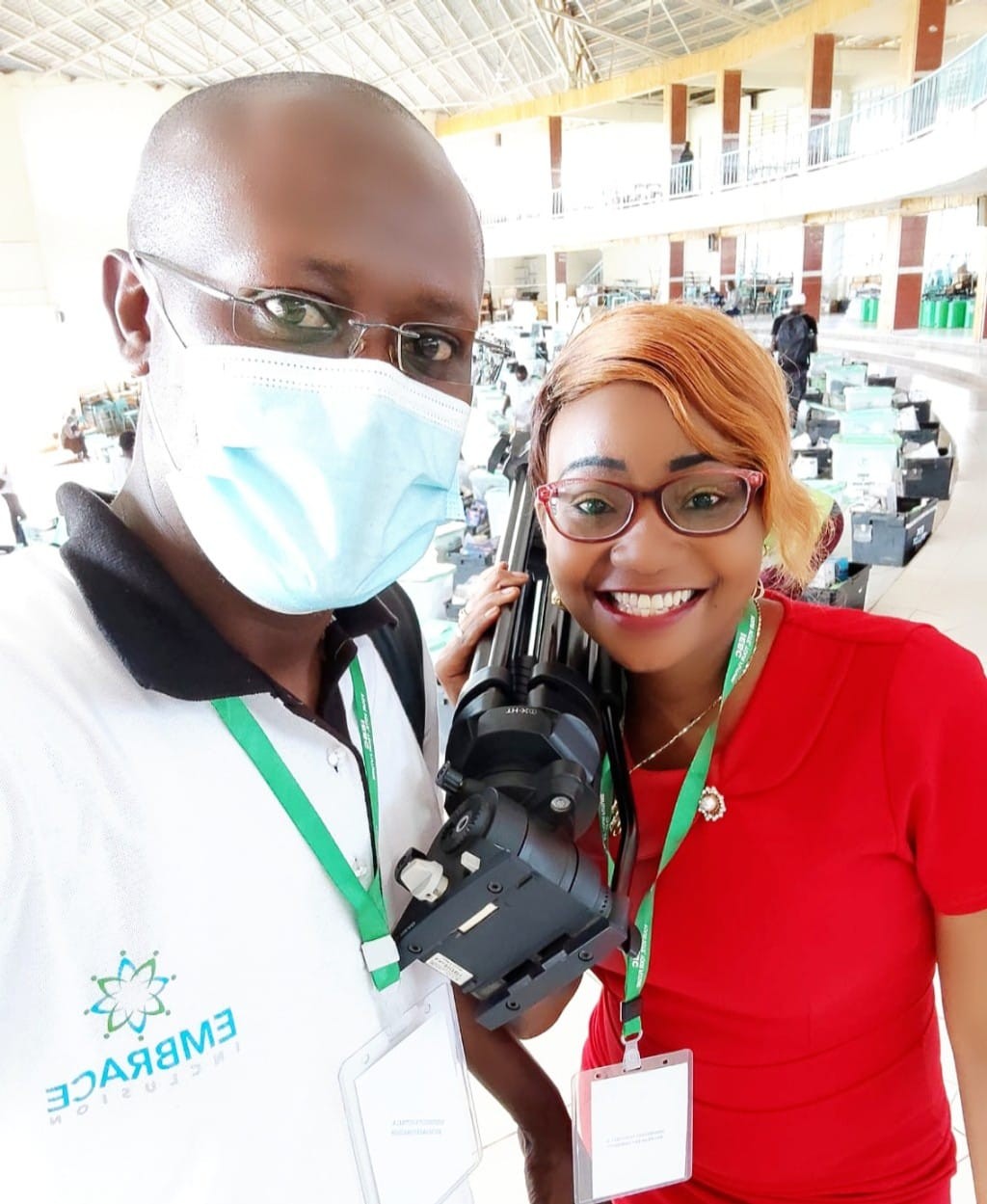 Inooro TV reporter Wanjiru Mehta and her cameraman Gitau Wanyoike