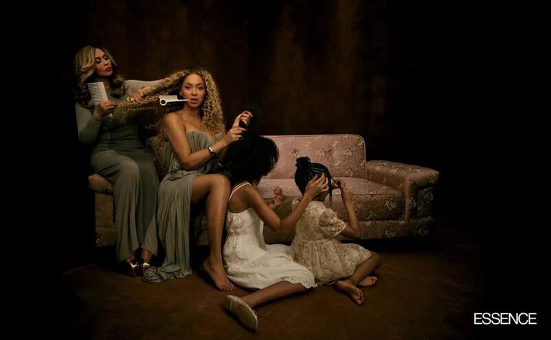 Beyonce, her mother and daughters pose for Essence Magazine