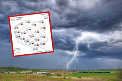 IMGW ostrzega: Potężne burze z gradem i ulewnym deszczem