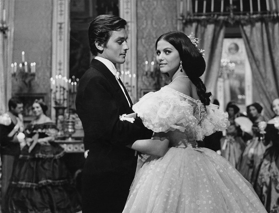 Claudia Cardinale i Alain Delon w filmie "Lampart" (1962)