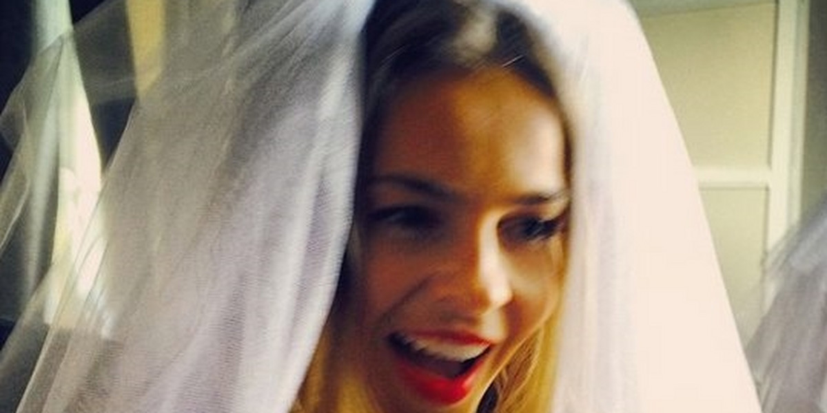 Edyta Herbuś w sukni ślubnej na Instagramie
