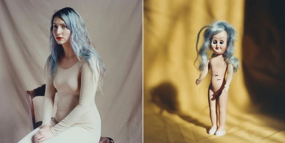 Kada je kupila ovu lutku, umetnica je znala da će teško naći devojku sličnu njoj. "Pronašla sam nekoliko devojaka zelene kose, ali su prošli meseci dok nisam naišla na odgovarajuću plavokosu", kaže ona (FOTO: Annie Collinge)