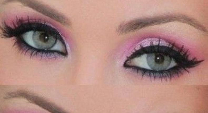 Pink makeup