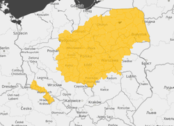 IMGW ostrzega przed siarczystymi mrozami do -18°C. Komunikaty dla 7 województw. Żółte alerty dla Warszawy, Łodzi i Torunia